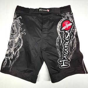 Hayabusa Mizuchi MMA Fight Shorts Mens 30 Black Dragon Grappling Boxing Thai